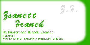 zsanett hranek business card